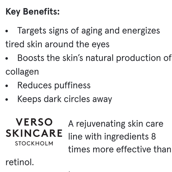 FULL SIZE Verso Super Eye Serum 20 ML .67 OZ - Picture 4 of 9